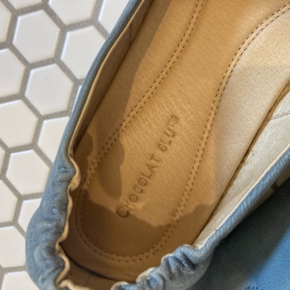 Like New Chocolat Blu denim colored suede flats - Picture 3 of 4
